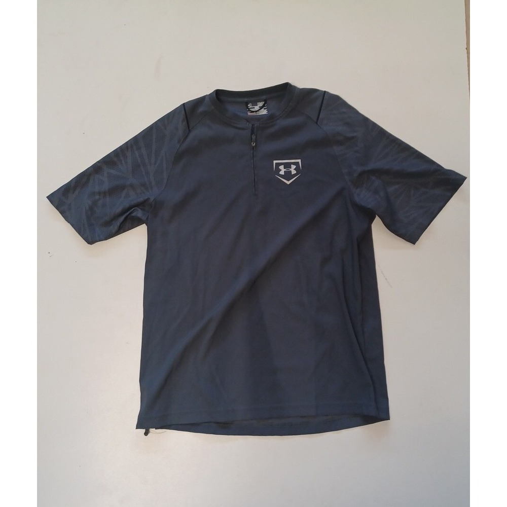 Under Armour Pullover 1/4 Zip Gray HeatGear Loose Short Sleeve Size M - Picture 1 of 6